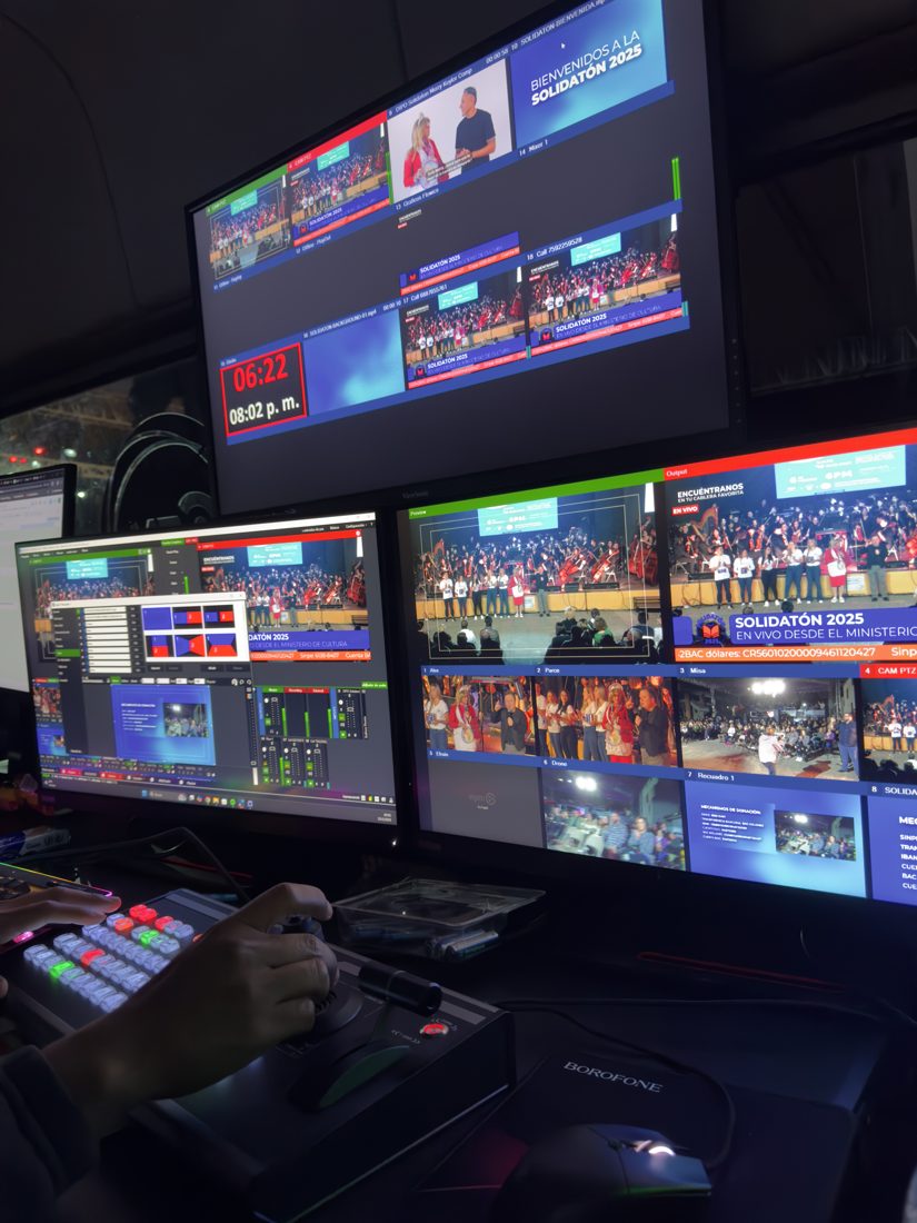 Switcher y multiview durante la transmisión de un evento
